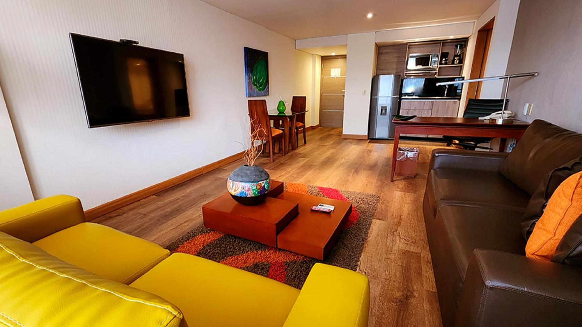 Bogota Plaza Hotel Ngoại thất bức ảnh A living room in a serviced apartment in Lima, Peru